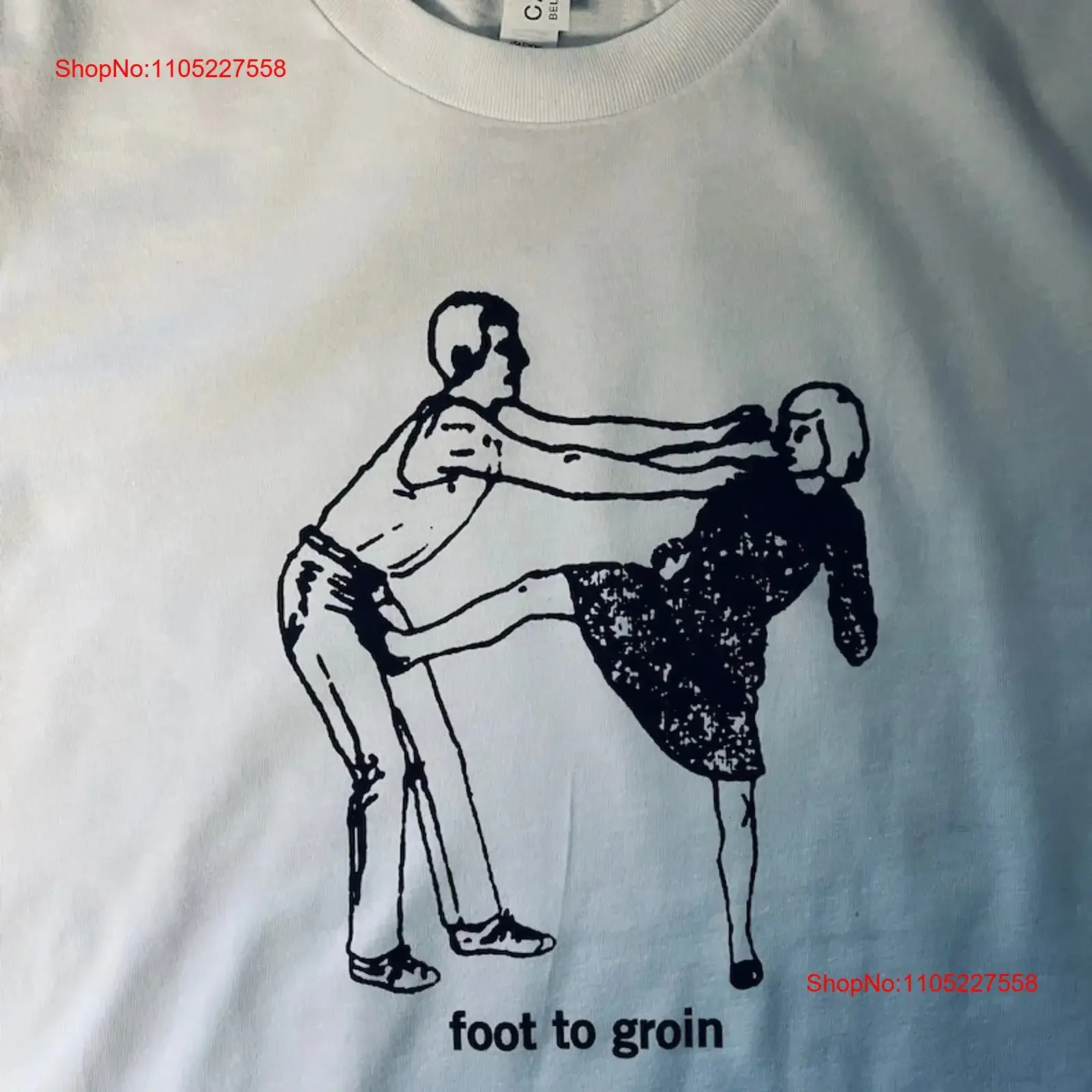 Foot to Groin Punk T shirt music band rock  vintage Washed graphic designer clothes Top For Everyday Wear Stylish Casual