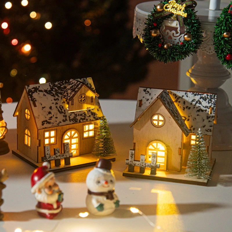 Festive Christmas House Figurine Decoration 5