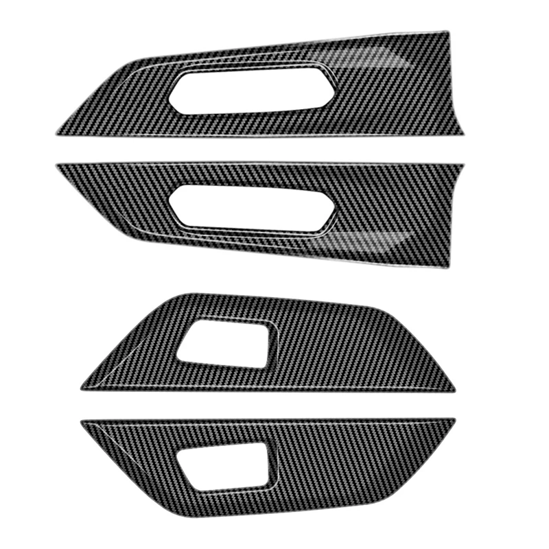 4Pcs Carbon Fiber Automotive Interior Inner Door Panel Strip Cover Frame Trim Fit For Toyota Veloz 2022-