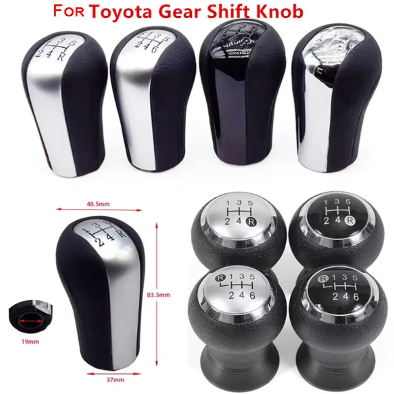 Car Gear lever shift knob For Toyota Corolla Auris Yaris Lever Shift Lever AYGO RAV4 Yaris VITZ 5/6 Speed Shift Knob Gear Knob