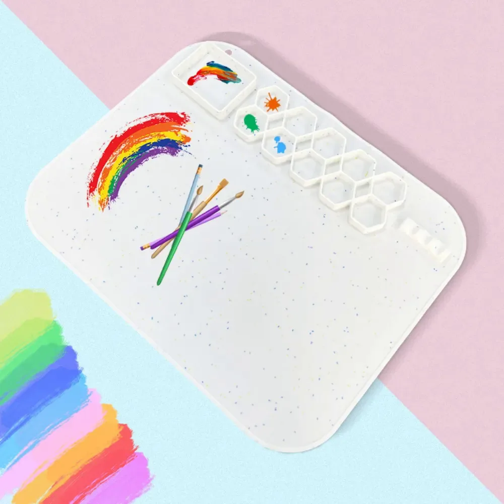 

Silicone Painting Mat For Kid Multifunctional DIY Silicone Painting Mat Palette Kids Drawing Board Oil Painted Board Mat Nonslip