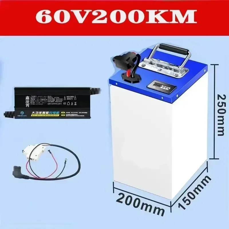 

New triple lithium battery 60V, super large capacity 200km, lithium battery, electric motorcycle, tricycle, lithium battery
