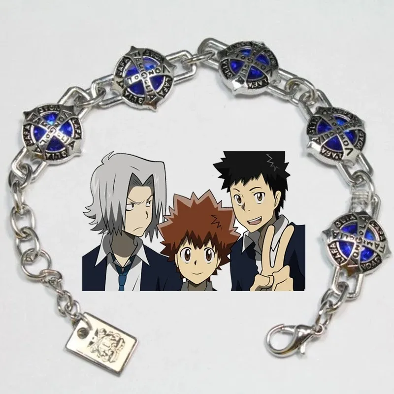 Japan Anime Katekyo Hitman Reborn Bracelet Unisex Pengo Column Vongola Famiglia Gothic Cosplay Chain Bangle Jewelry Accessories