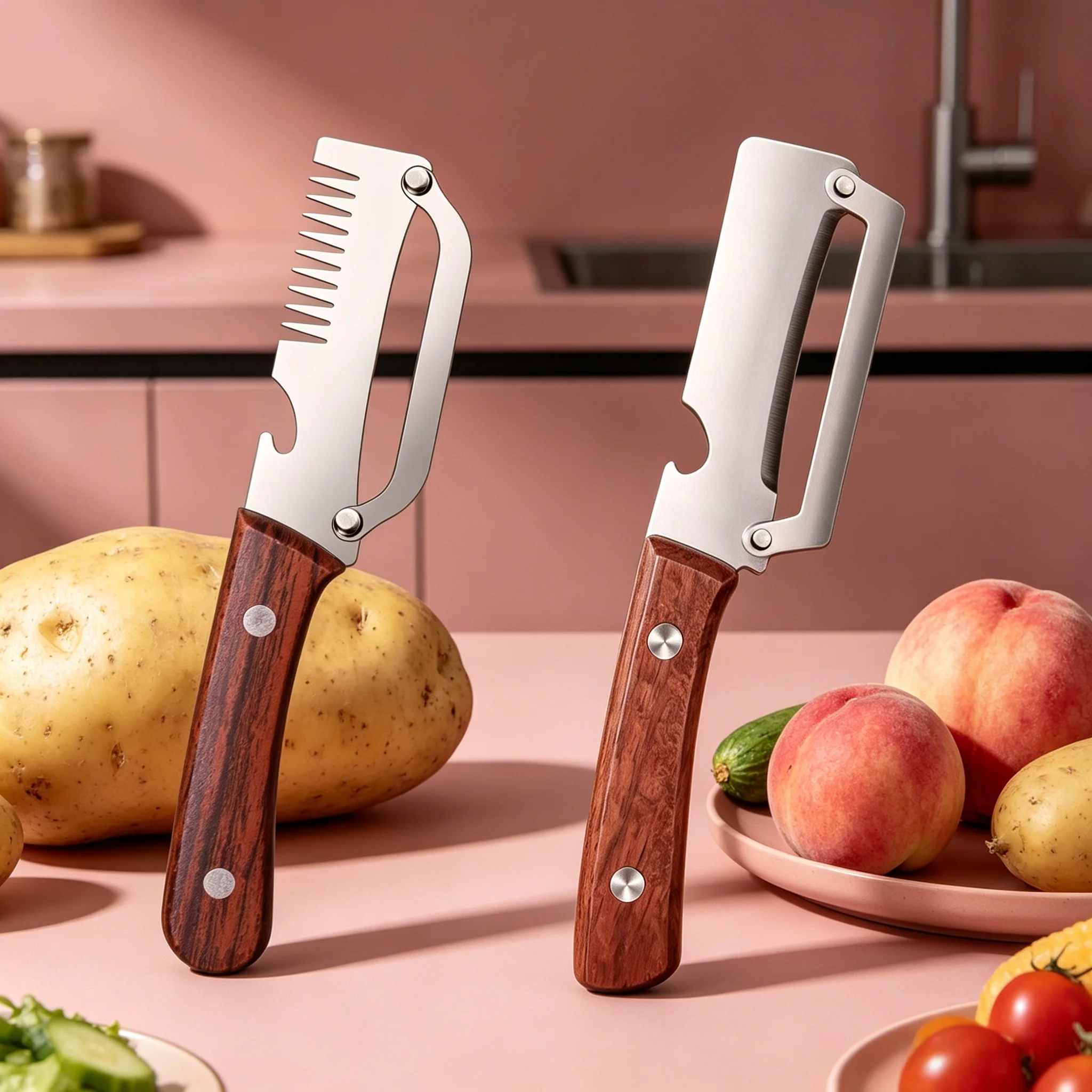 Multi Functional Peeling Knife Fruit Vegetable Scallion Shredded Scraper Sugarcane Hard Skin Peeler Kitchen Tool Cooking Tools
