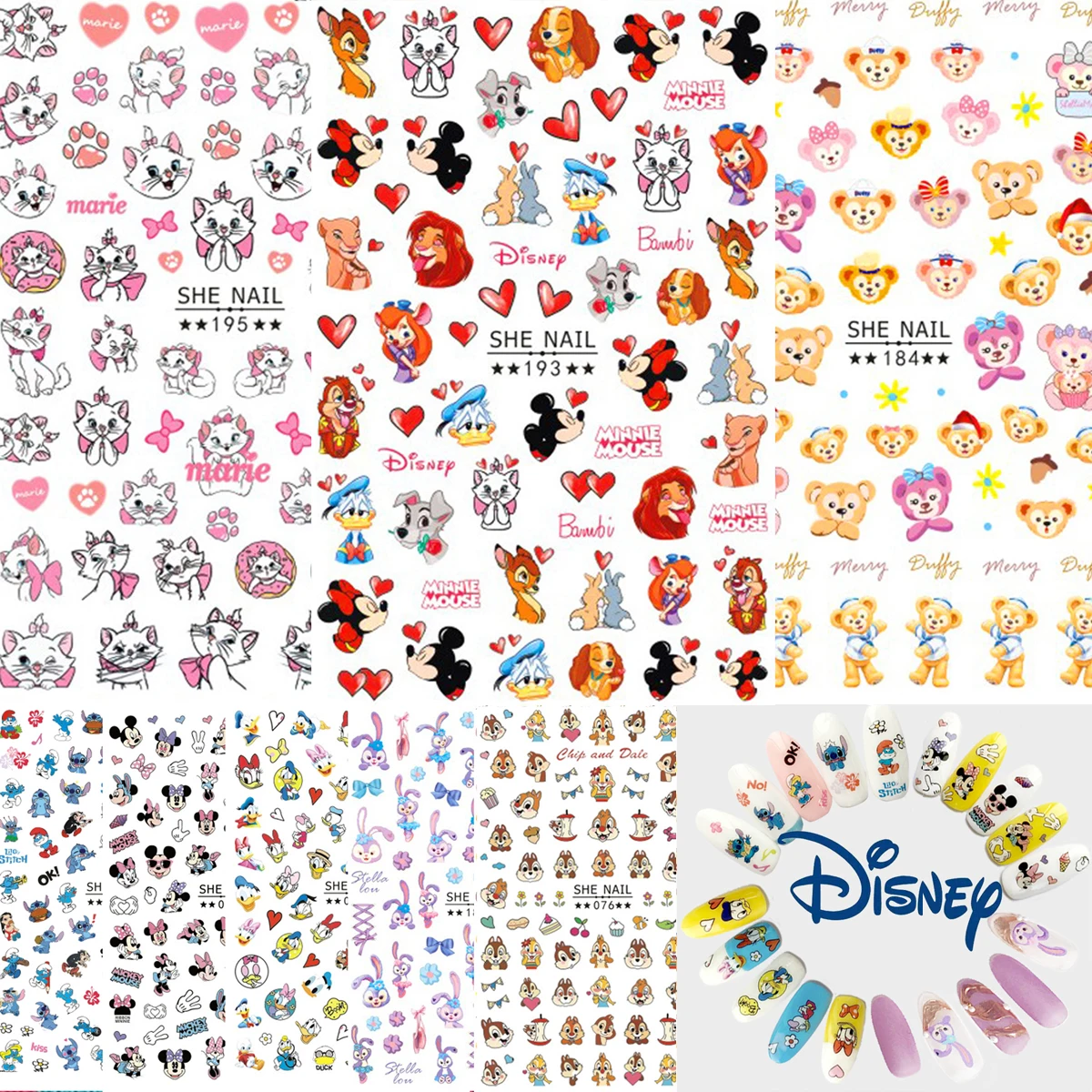 

Disney Characters 3D Nail Decals Stickers Nail Accessories Stitch Mickey Lion King Nail Stickers Nail Art Supplies Nail Parts