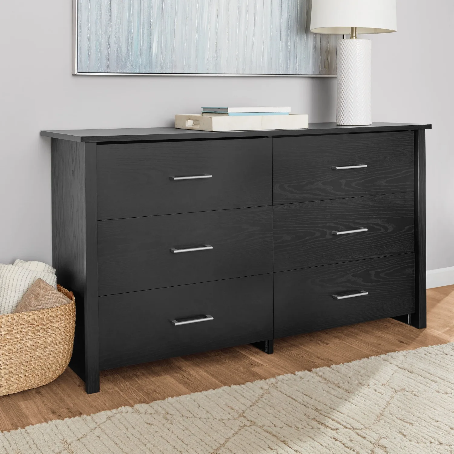 

Mainstays Hillside 6-Drawer Dresser, Blackwood Finish