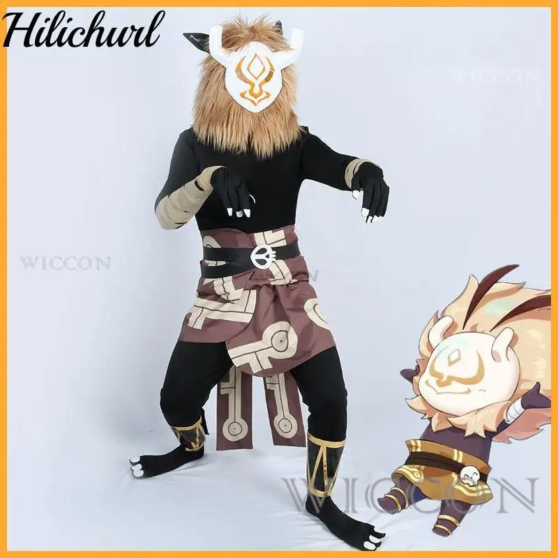 

Hilichurl аниме игра Genshin Impact косплей костюм Hilichurl одежда и капюшоны Hilichurl одежда косплей костюм комплект унисекс