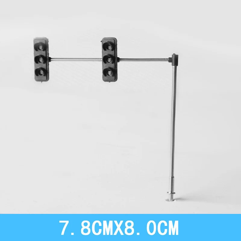 Lampu LED skala 1/100 Model lampu lalu lintas kota aksesoris meja pasir bangunan