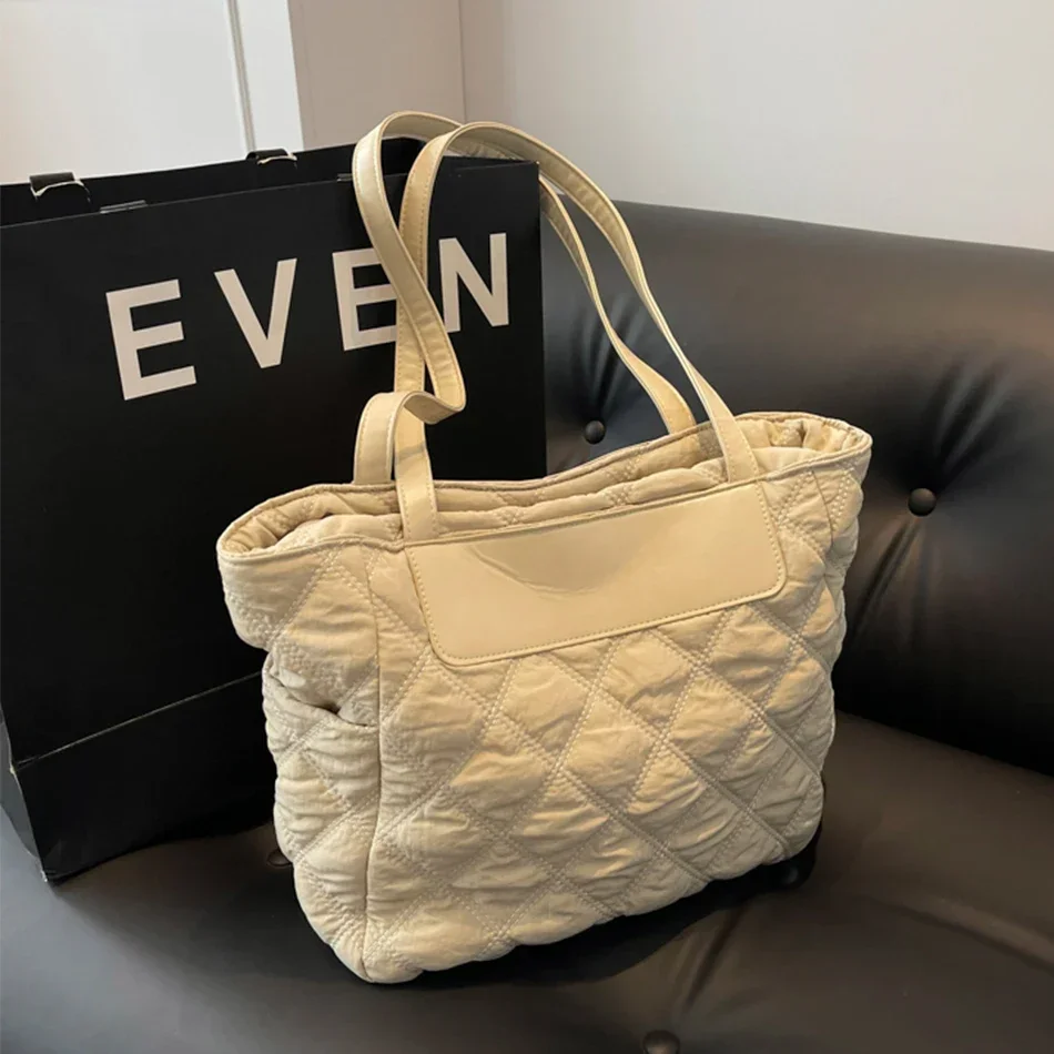 Borse tote di grande capacità per donna Nuova borsa a tracolla casual Borse per la spesa in cotone spaziale femminile di moda Borse da donna in