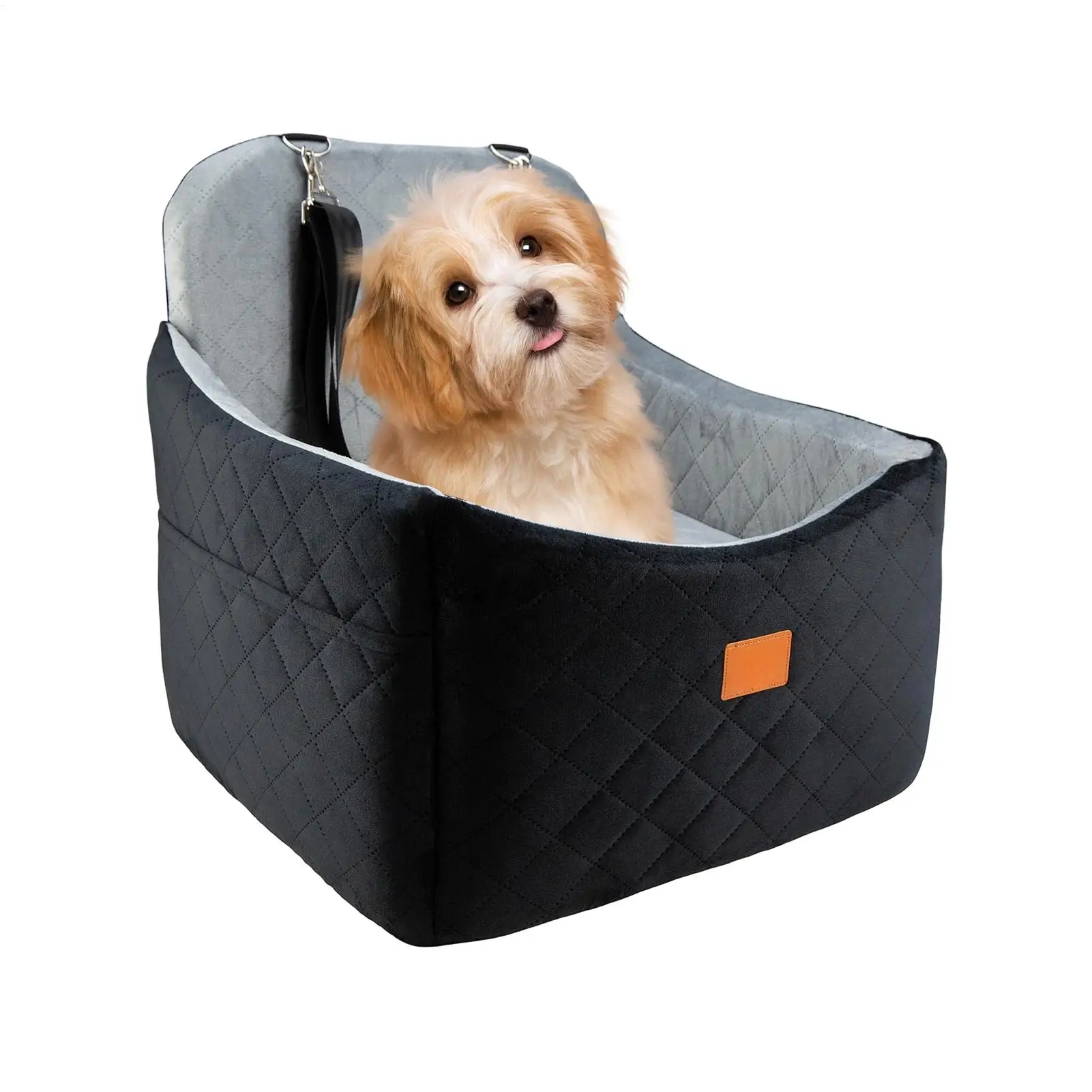 Asiento Elevador para Perros con Espuma Viscoelástica, Transportín para Mascotas, Asiento de Coche para Perros para SUV, Camioneta, Área de Carga, Viajes por Carretera, Desplazamientos Diarios, Viajes Largos