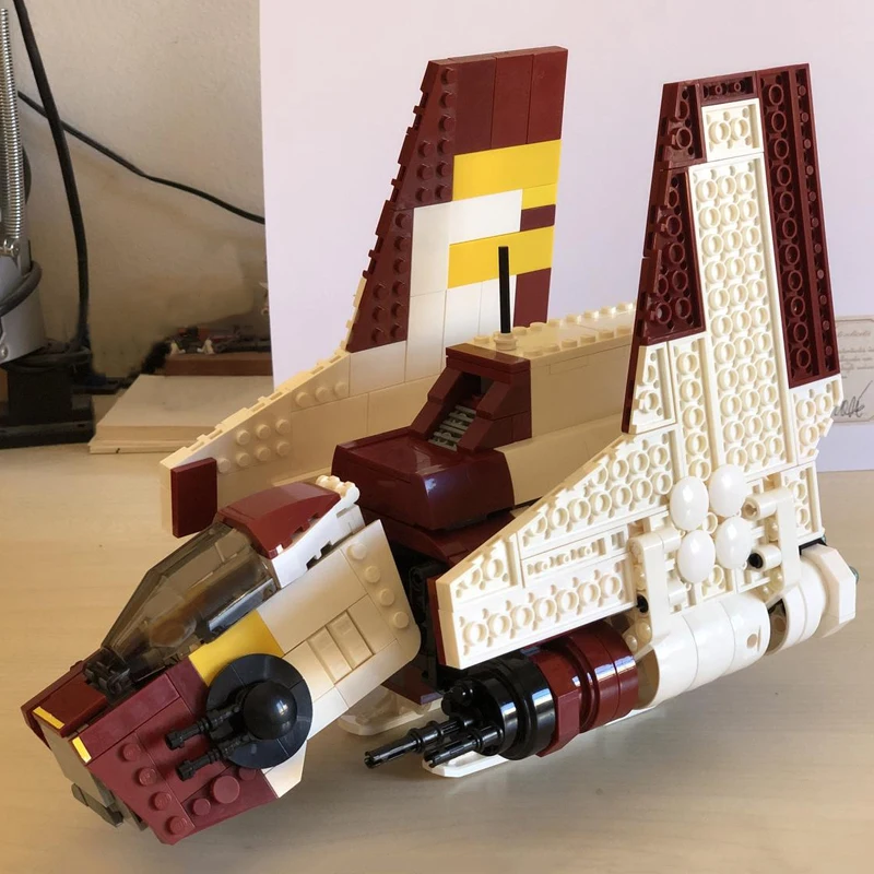 Bricklink MOC Star Movie Spaceship Nu-class Attack Shuttle Republic Battleship Sets Creative Building Blocks Toys for Adult Gift view 3