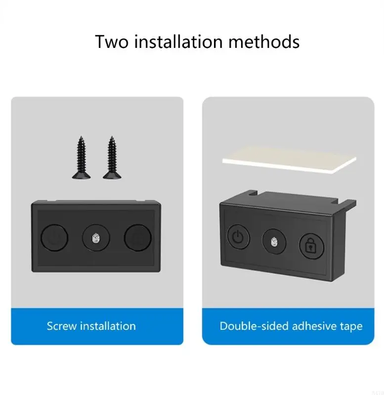 Desktop Fingerprint Power Switches Lock Screen Button USB Power Supply Control for Home Office Desktop Internet