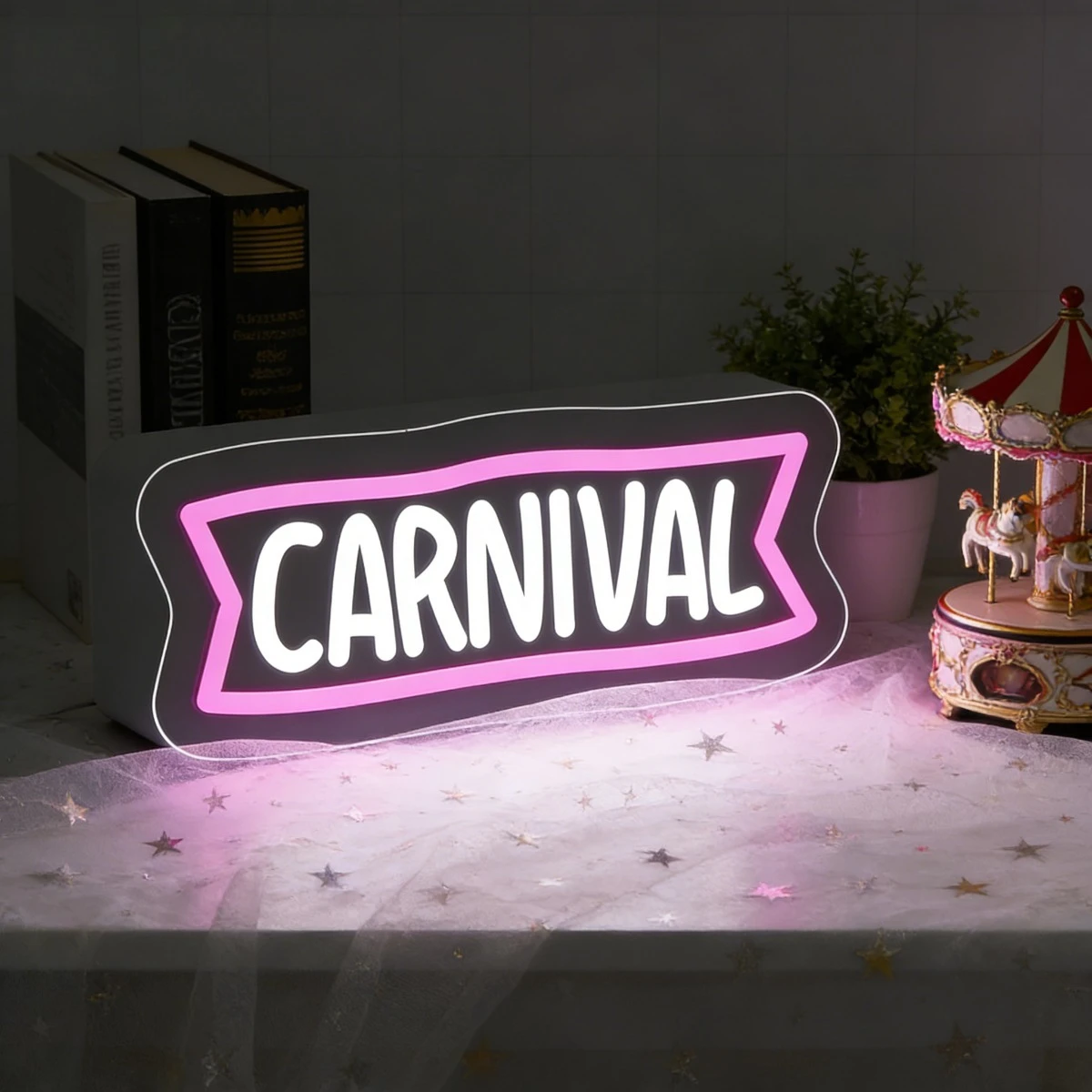 

Светодиодная неоновая вывеска «Карнавал» для дня рождения, домашнего декора, создания праздничной атмосферы, настенное освещение для спальни, бара, кафе