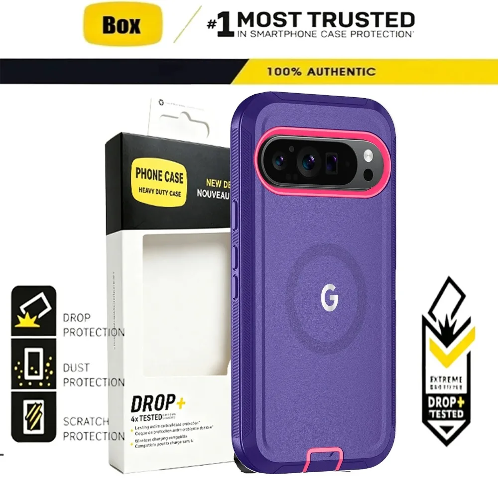 Étui OTT-Box 3 en 1 de qualité militaire, armure lourde, pour Google Pixel 11 Pro XL 10A 9A Pro, pour Magsafe Defender, housse de protection antichoc