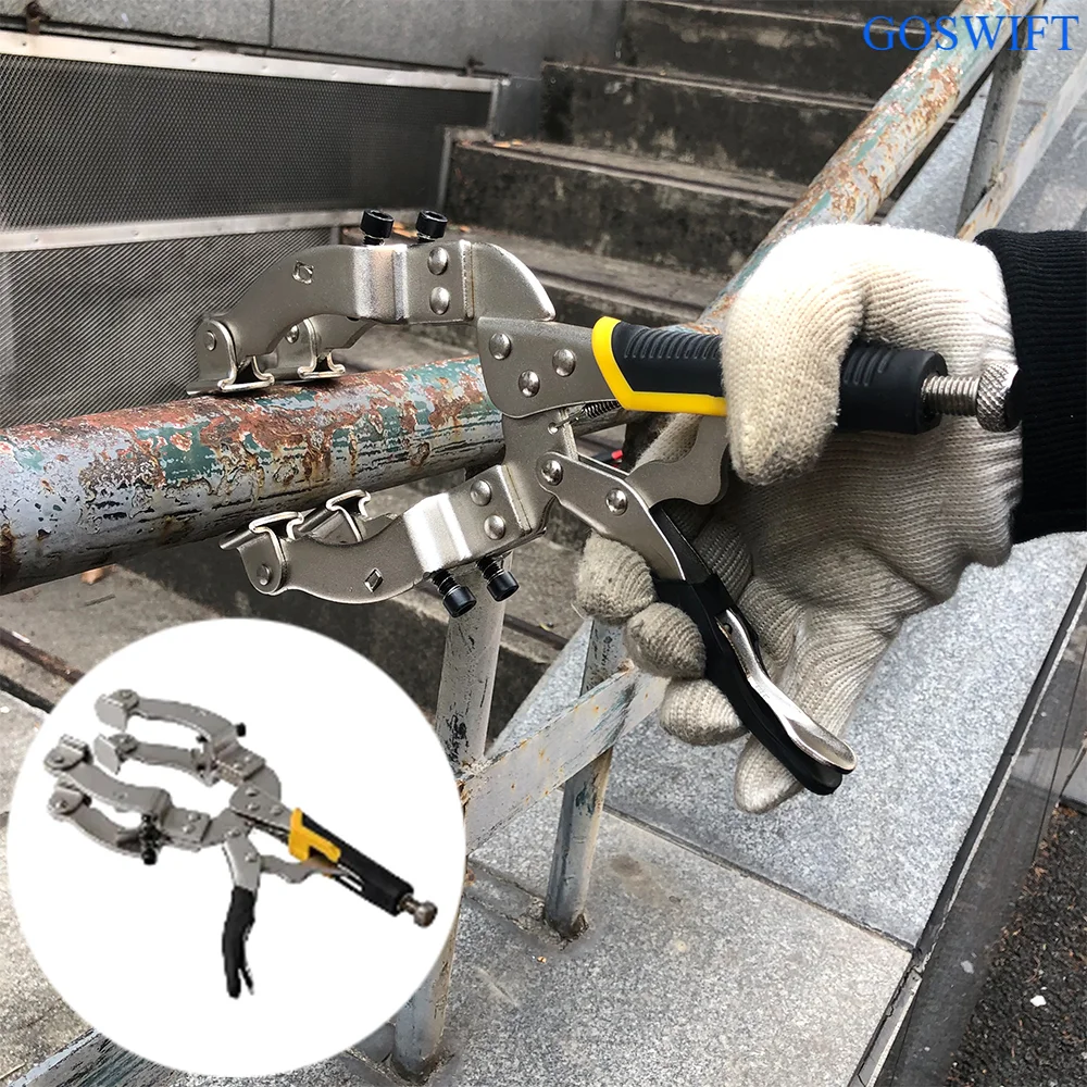 11 inch C-clamp Pliers Multifunctional Pliers Steel Vice Vise Holding Welding Sheet U-Clamp Welding Pliers Fixed  Hand Tools