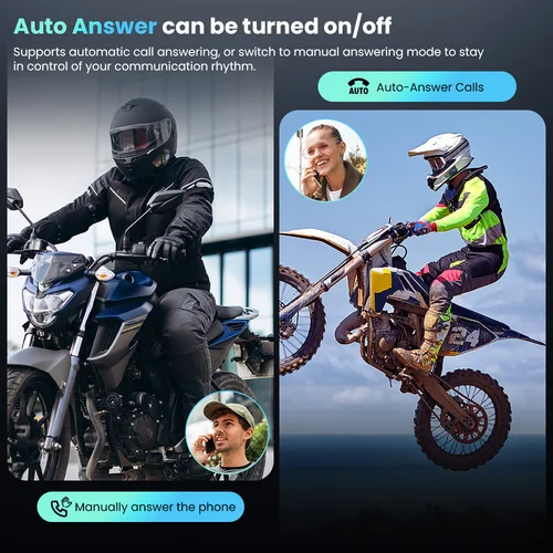 Imagen 2 del producto GEARELEC G1 casco de motocicleta auriculares Bluetooth llamada manos libres IPX67 impermeable 1000mAh auriculares altavoces estéreo HiFi luz RGB
