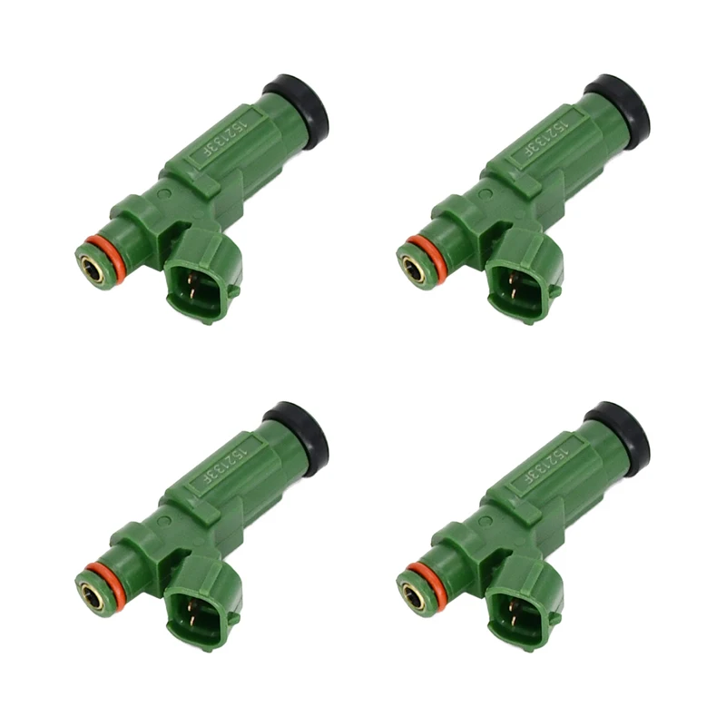 4Pcs 63P-13761-01 Fuel Injector New Version Green Color Compatible with Yamaha 4 Stroke Outboard Motor F150TXRD 150HP 2005