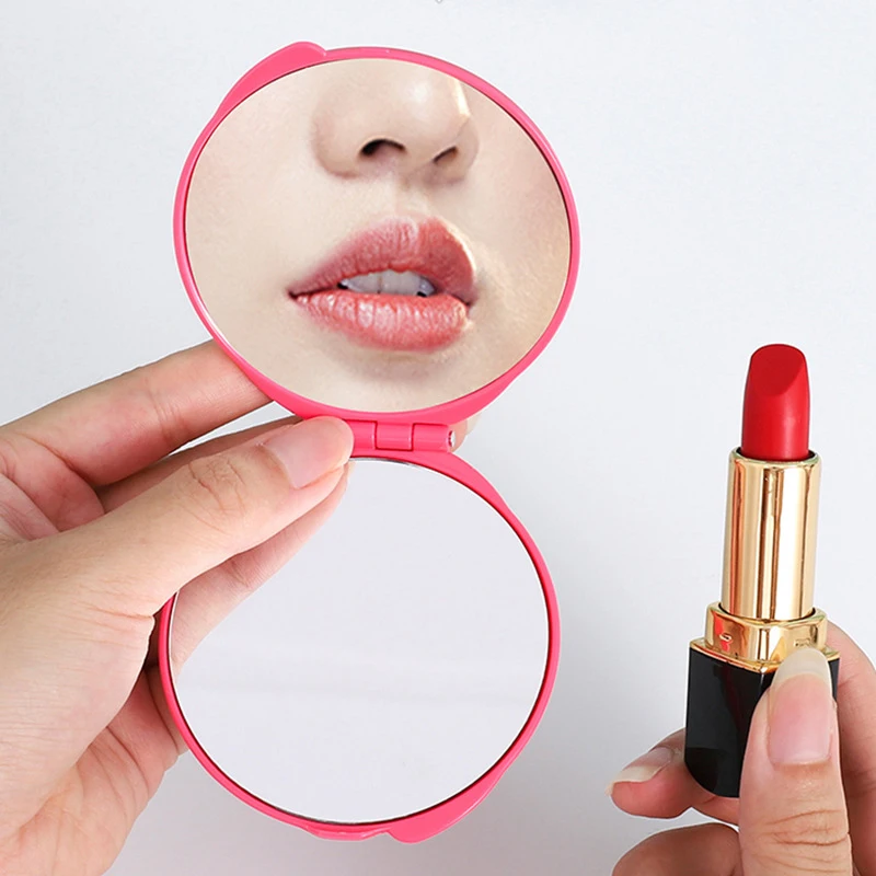 Handheld Makeup Mirror Double Sided Mini Portable Pocket Folding Round Makeup Mirror For Travel Beauty Cosmetic Tool