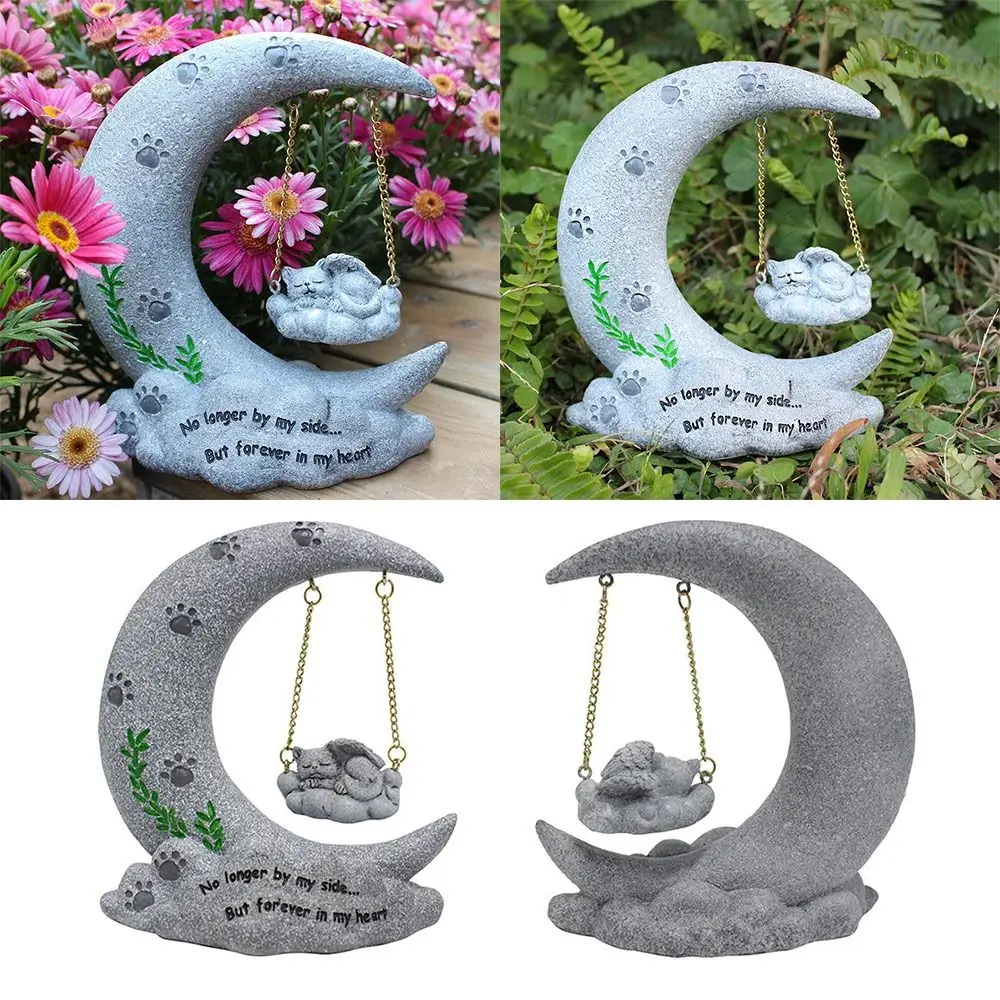 for Cats Sleeping Pet Cat Memorial Statue Cat Passing Away Bereavement Gifts Garden Decor Pet Memorial Stone Resin