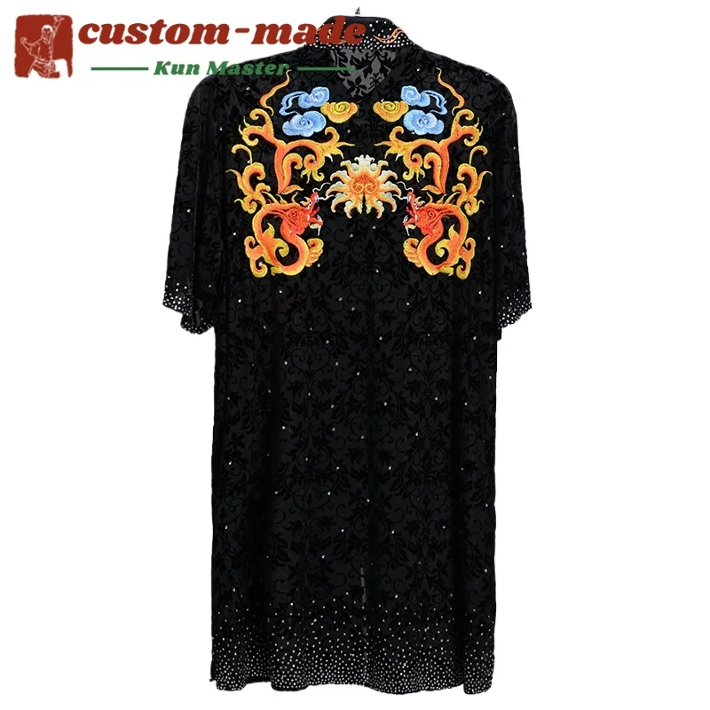 

Униформа для боевых искусств на заказ, костюм кунг-фу с вышивкой дракона, длинный кулак южного кулака, усиленный для соревнований по форм кунг-фу