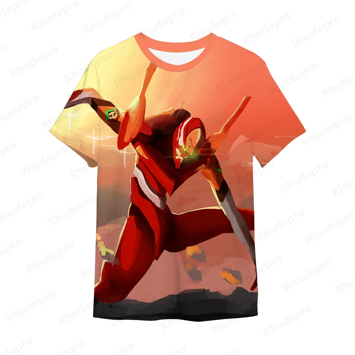 Camisetas masculinas Neon Genesis Evangelion, roupas infantis de anime, Hip Hop, alta qualidade, Y2K, Cosplay Tops, 100 a 5XL, novo