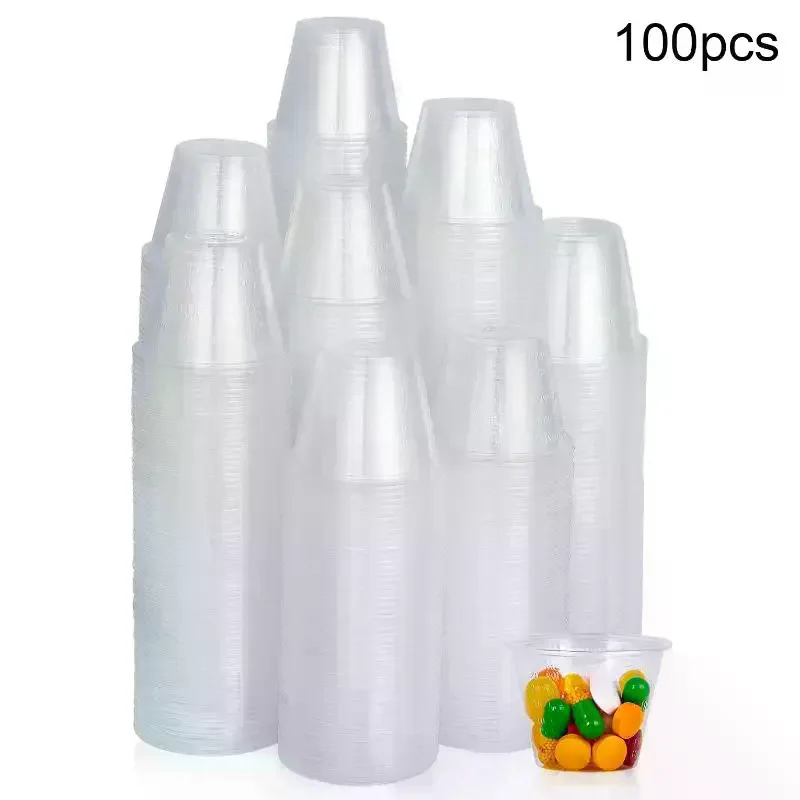 1OZ (30ML) Clear Graduated Plastic Mix Cups Measuring Paint Tray For Airbrush Painting DIY Art Craft Model Hobby Tool 100Pcs