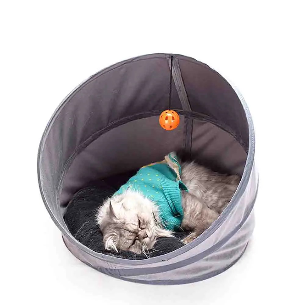 Collapsible pet cat house tent large size cat litter beds multifunctional pet tunnel dog house and pet toys often used in