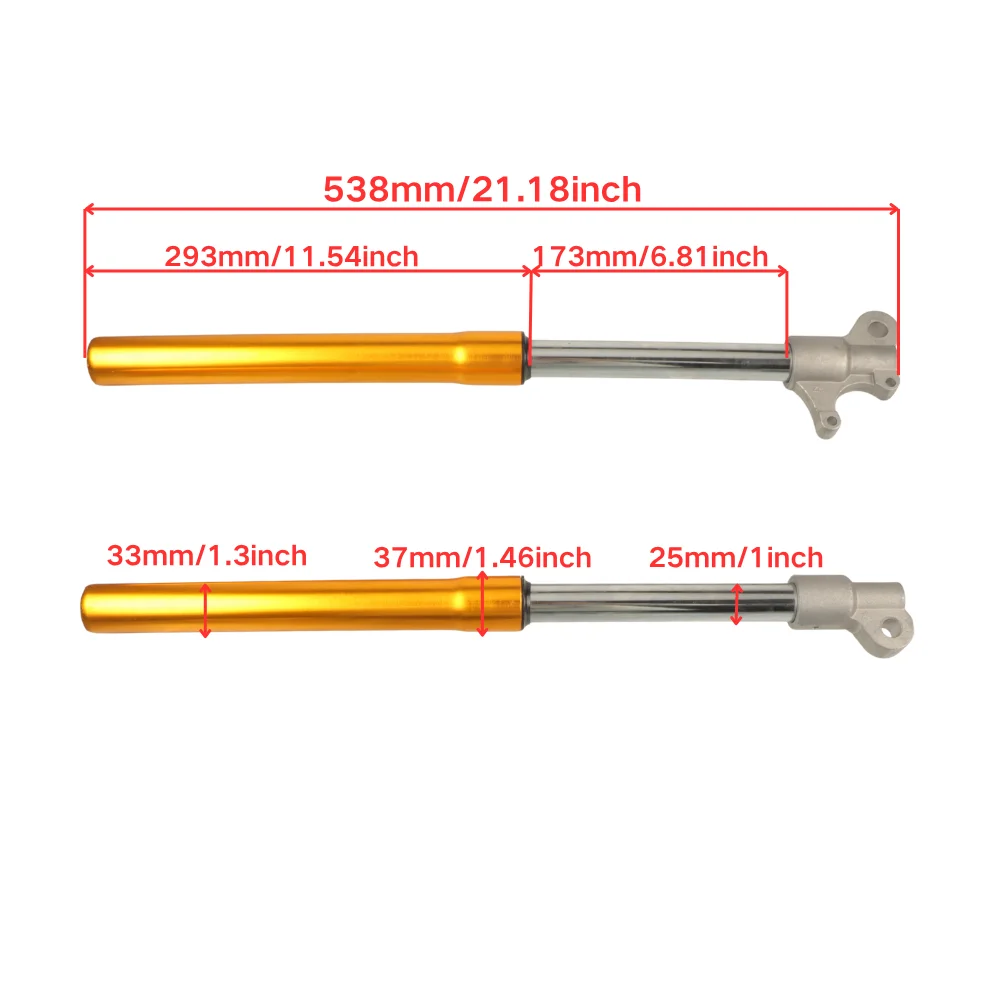 540mm Inverted Front Fork Shock Absorber Kit for Small Apollo 47cc 49cc 2‑Stroke Mini Moto Moped Pocket Dirt Pit Bike Parts