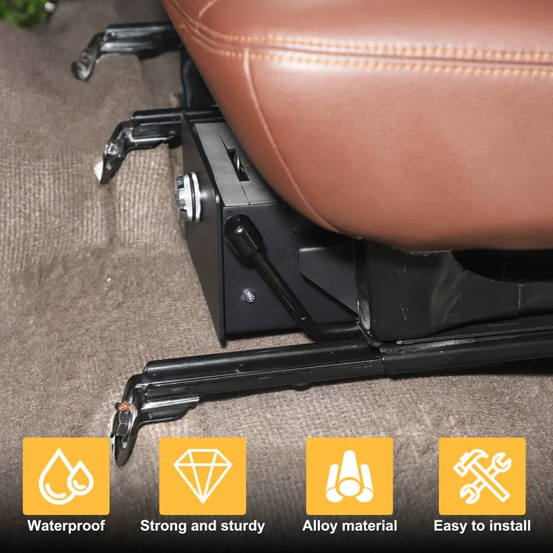 For Toyota LC71 LC76 LC79 2007-2026 Car Under-Driver-Seat Drawer-Style Safe Bin Storage Box Interior Car Decor Accessories