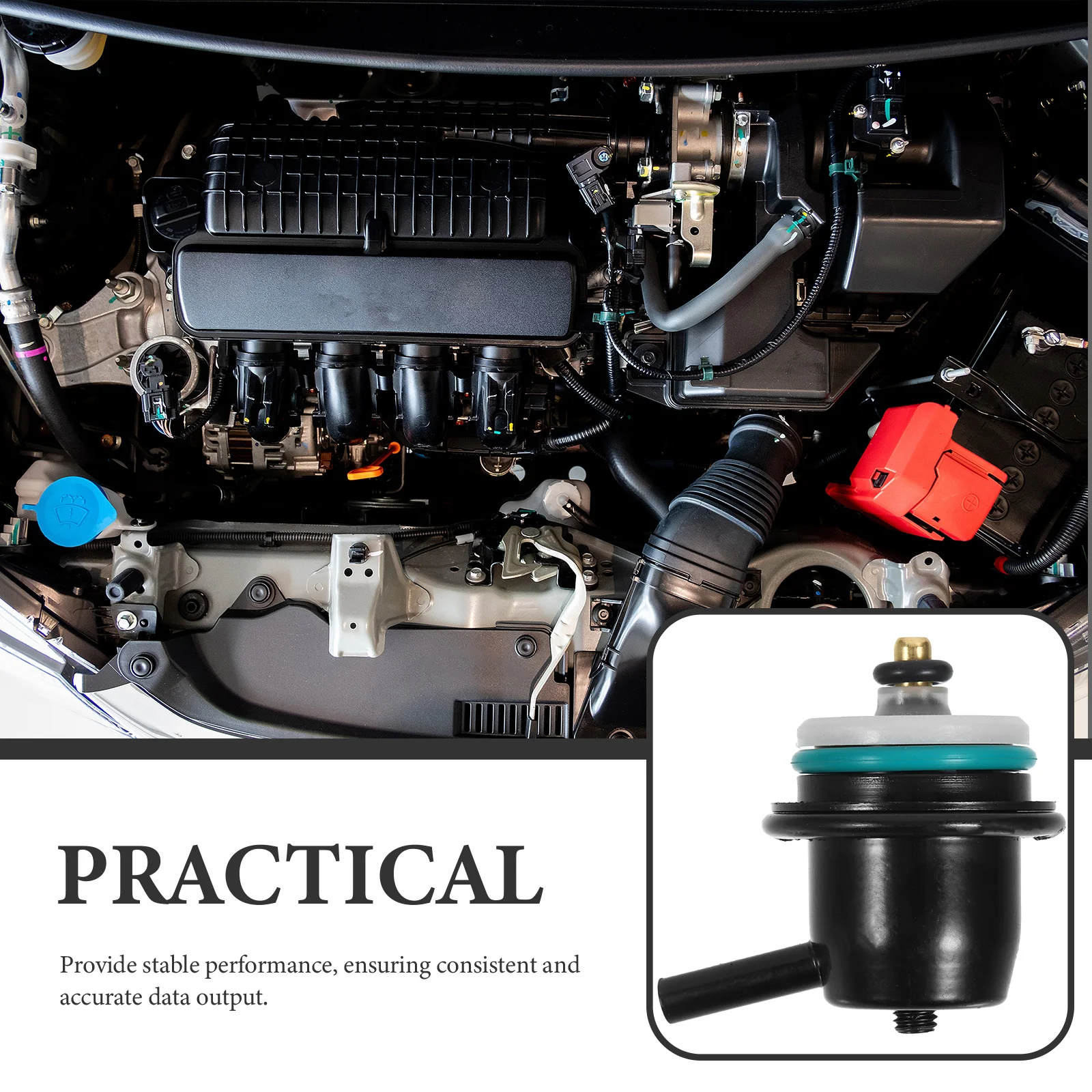 

Fuel Pressure Regulator Stainless Steel Car Accessory Easy Installation Stable Operation Long Lifespan Fuel Pressure Regulator