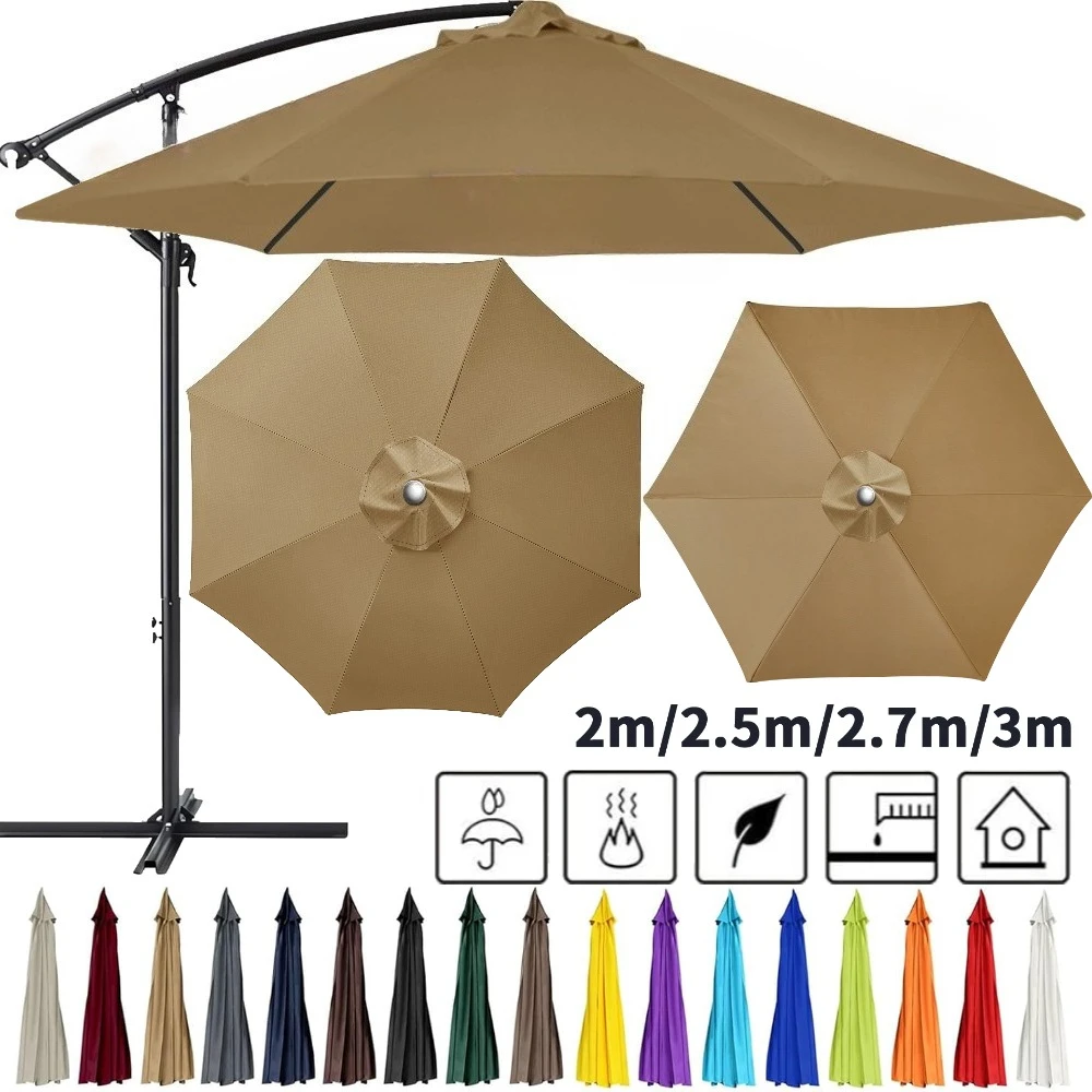Patio Umbrella Canopy UV Protective Water Resistant Replacement Cover for Outdoor Patio Umbrella Parasol Canopy Sun Shade Access