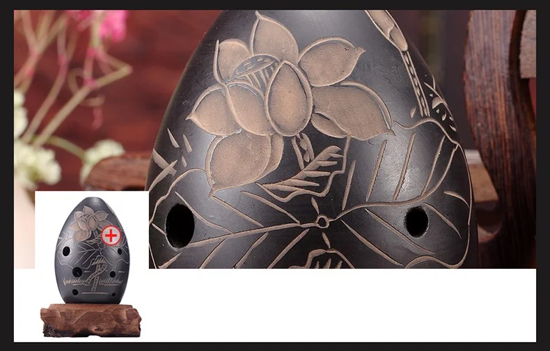 8 Holes Ocarina Black Clay Xun Musical Instrument For Children Beginner Gift #20/1