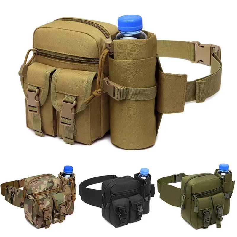 Tactical Military Army Waist Bag Waterproof Nylon Men Fanny Pack Hiking Outdoor Camping Shoulder Bum Belt Sport Chest Bags