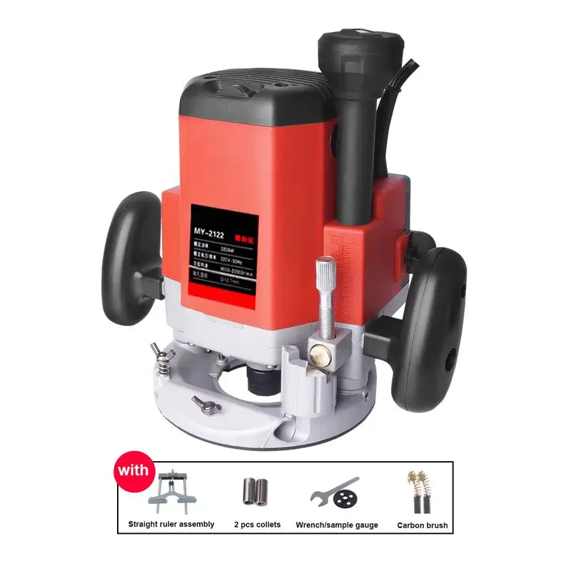 1800/2200W 220V High Power Wood Router Tool Woodworking Electric Trimmer Milling Engraving Slotting Carving Carpentry Machine