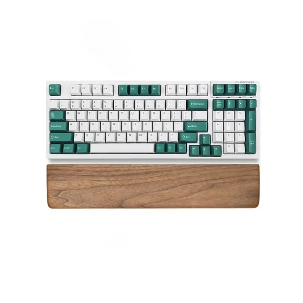 Wooden Keyboard Wrist Rest Ergonomic for 60/87/104 Keys Rest Palm Pad Walnut Wood Stain Resistant Mechanical Keyboard Pad