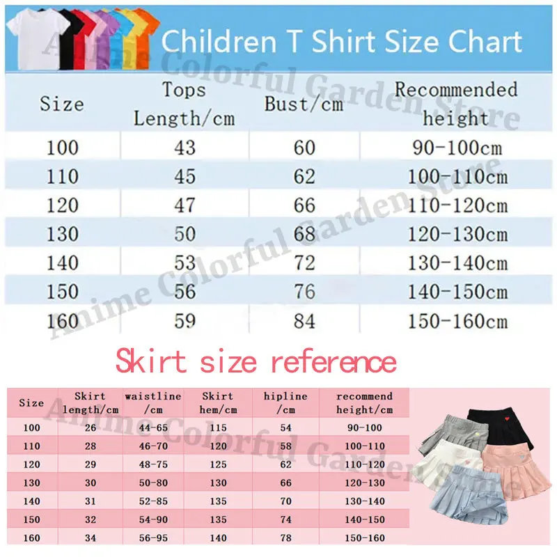2pcs Sonics Love Dress T-shirt Suit for Girls Cartoon Number Printed Skirt Short Sleeved Top Set Kids Summer Sweet Skirts Suits view 6