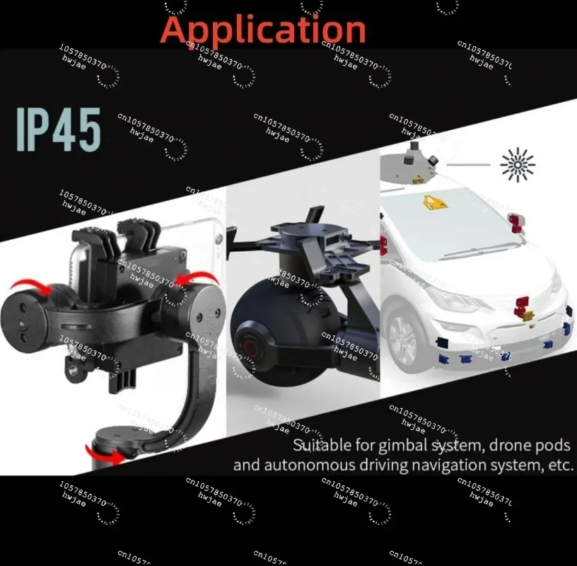 For CubeMars GL40 II 16V Hollow Shaft Brushless Gimbal Servo Motor, Low Torque & Speed, Built-in Encoder, Stabilizer Motor
