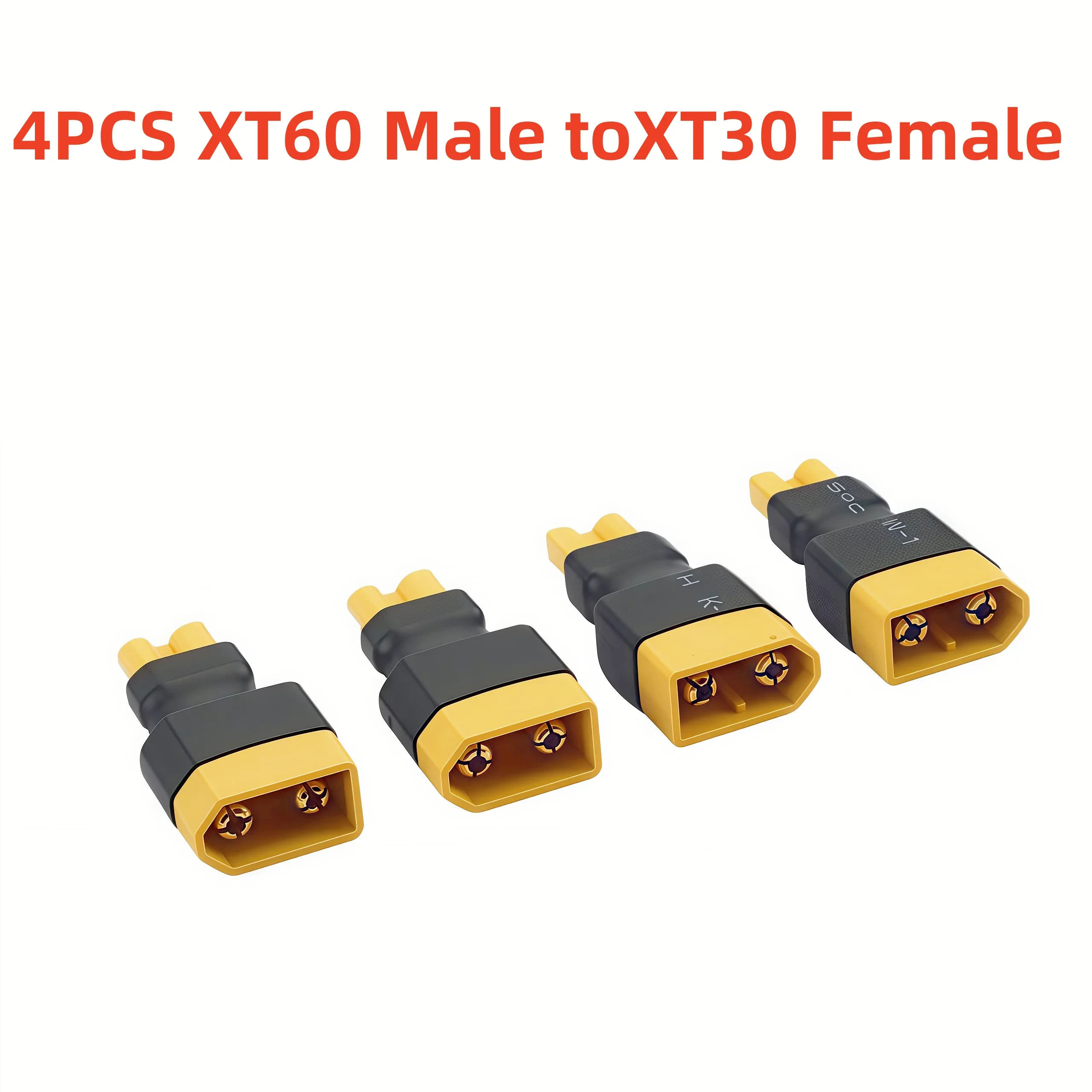 CERRXIAN Lot de 2 adaptateurs XT30 mâle vers XT60 femelle XT60 vers XT30 pour drone RC FPV Chargeur de batterie Lipo ESC CERRXIAN Lot de 2 adaptateurs XT30 mâle vers XT60 femelle XT60 vers XT30 pour drone RC FPV Chargeur de batterie Lipo ESC