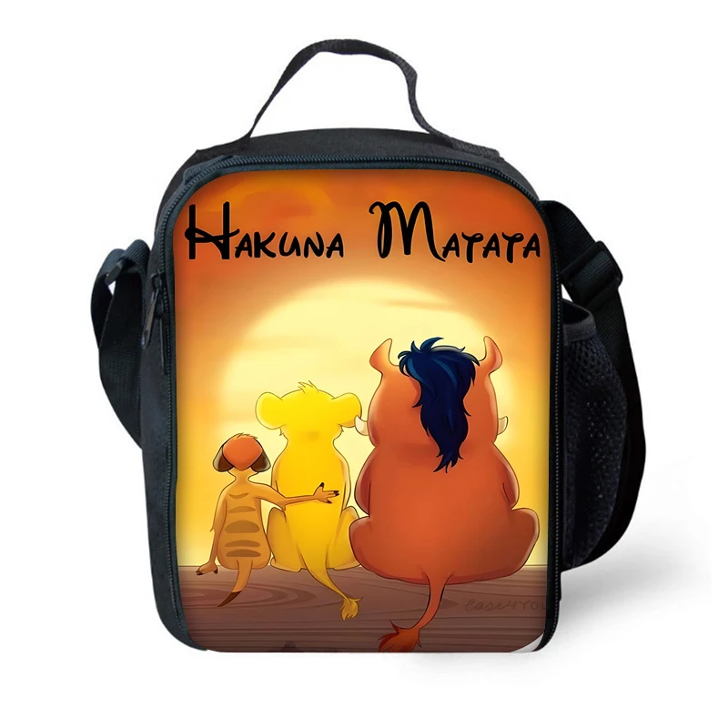 Child Insulated Anime The Lion King Large Capacity Bag for Boy and Girl Student Outdoor Picnic Resuable Thermal Cooler Lunch Box