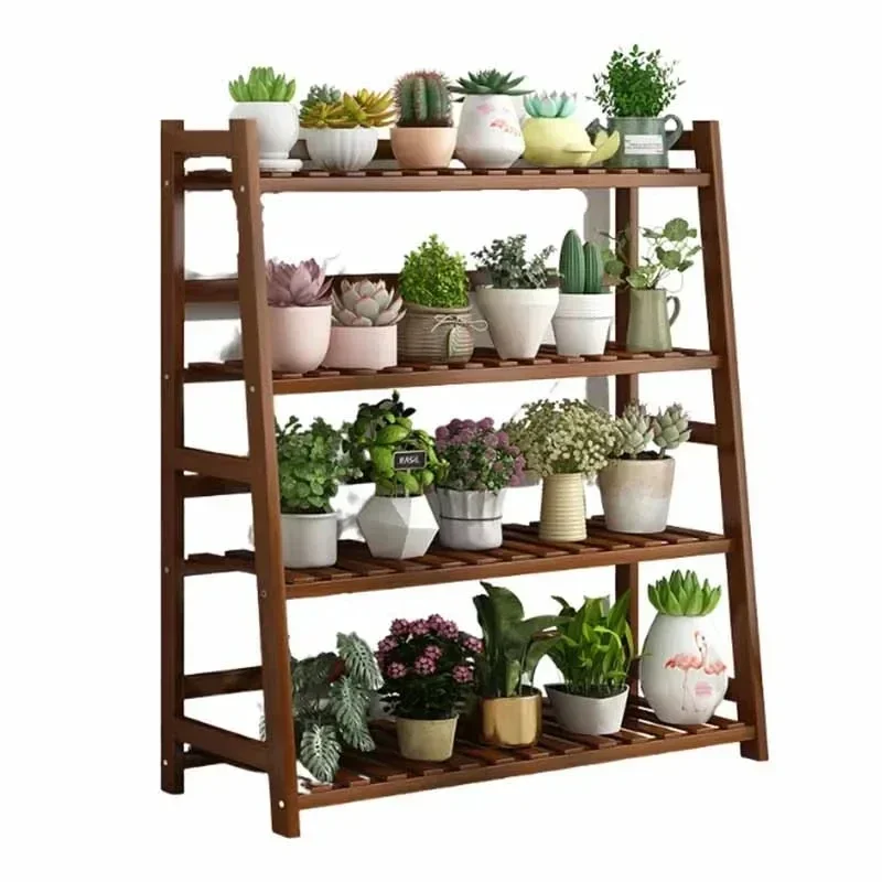 Wooden Universal Plant Shelf Outdoor Pedestal Hanging Flowers Plant Shelf Luxury Corner Estante Para Plantas Garden Furniture