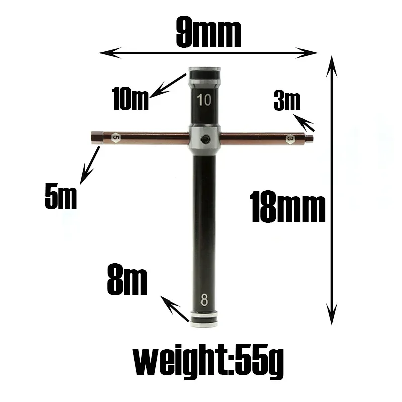 

Крестовой гаечный ключ, торцевой гаечный ключ 3 мм, 5 мм, 8 мм, 10 мм, универсальные строительные инструменты для радиоуправляемых автомобилей, внедорожников, монстров, грузовиков, планшетов