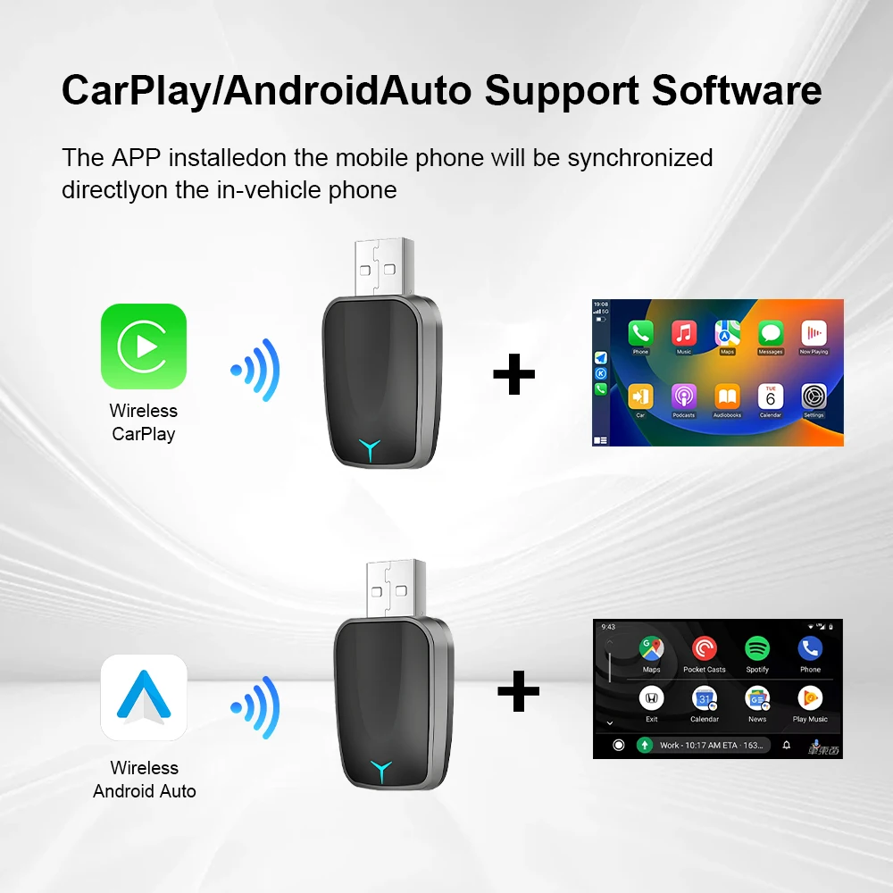 

Беспроводной беспроводной адаптер CarPlay Android Auto Smart Mini Box Plug and play Connect Универсальный для беспроводного адаптера Nissan