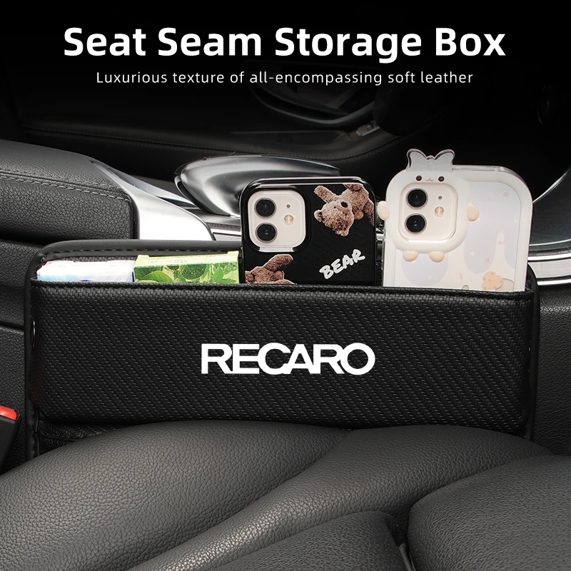 Car Seat Gap Organizer Box Leak-proof Storage Bag For Recaro Racing Interior Accessories