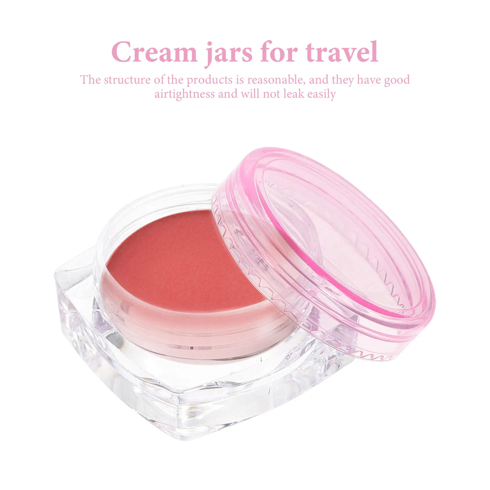 

12pcs Square Bottom Cream Box Empty Lotion Bottles Travel Portable Mini Containers for Skincare Face Refillable Sturdy