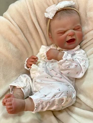 18 Inch 3D Painted Hair Newborn Baby Doll Maria Bebe Newborn Doll Lifelike Bebe Reborn Doll