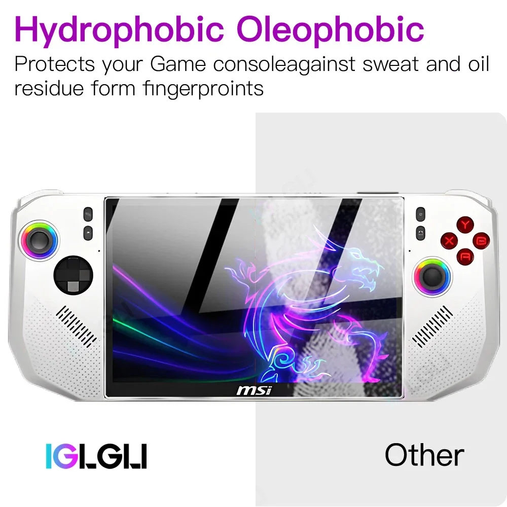 9H Tempered Glass Screen Protector for MSI CLAW A8 BZ2EM Anti-Scratch HD Protective Film Gaming Handheld Console Accessories