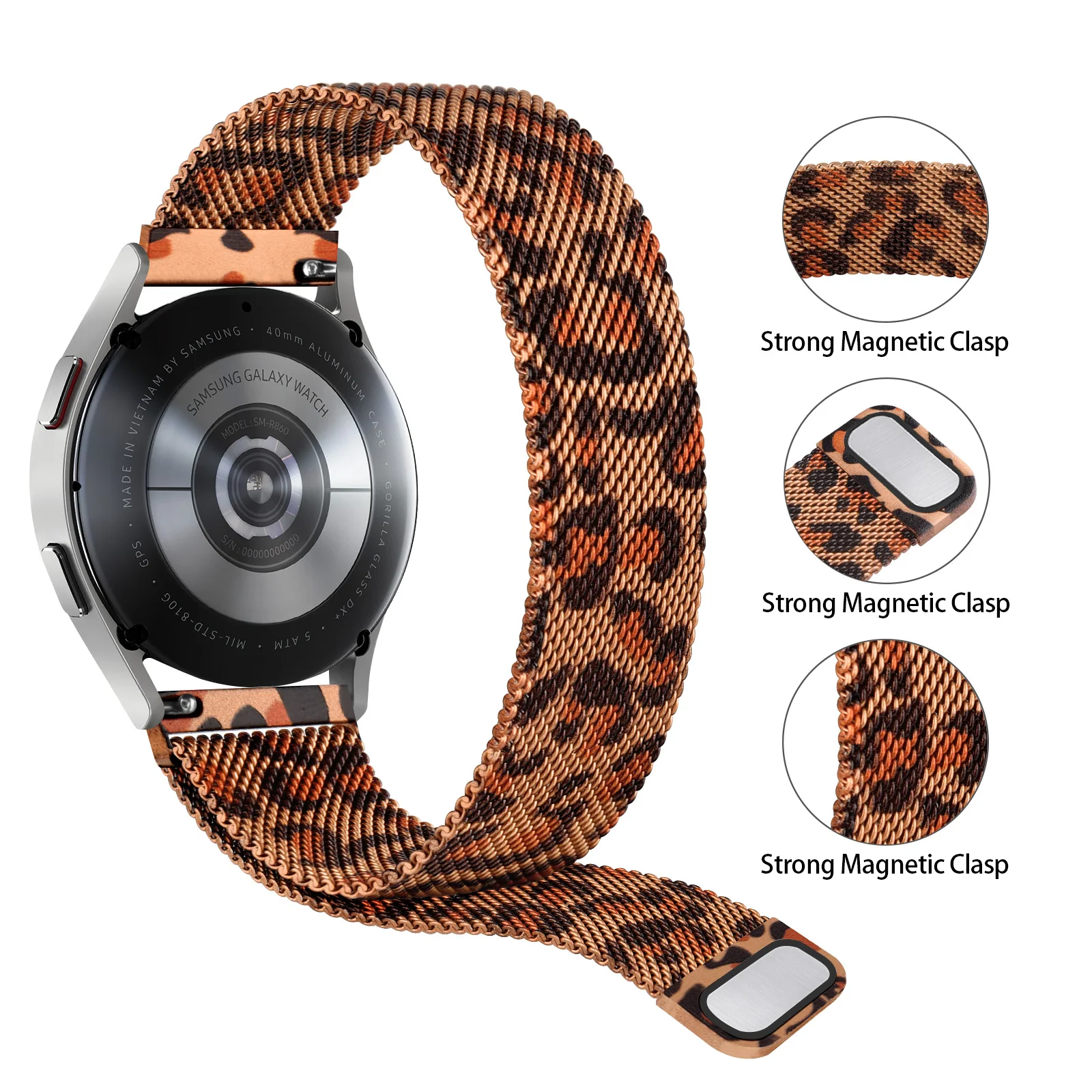 20mm Metall Strap für Samsung Galaxy Uhr 4 40mm 44mm Magnetische Armband für Samsung Galaxy Wacth 4 klassische 42mm 46mm Armband