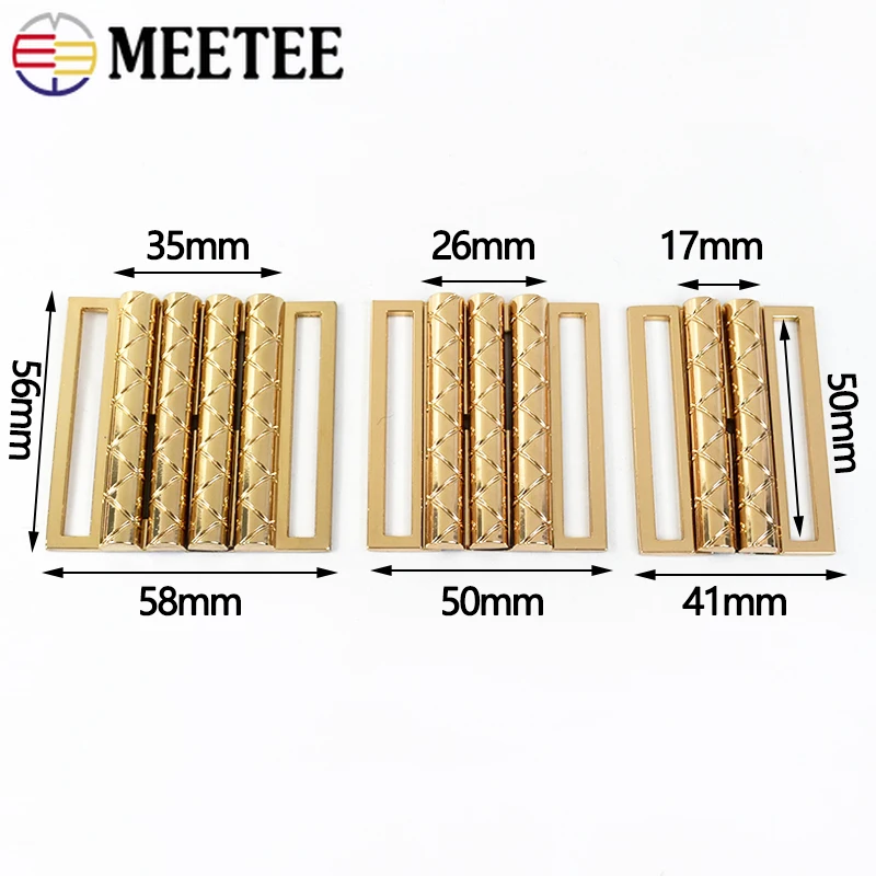 Meetee 1-5Pcs 50mm Metal Belt Buckle Women Coat Garment Waistband Buttons Decor Hasp Clasp DIY Sewing Hardware Accessories