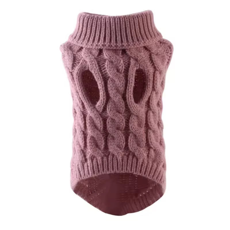 New Pet Small Pet Dog Clothes Sweater Fashion Autumn Winter Solid Fried Dough Twists Knitting Warm Comfort Clothing - Image 13