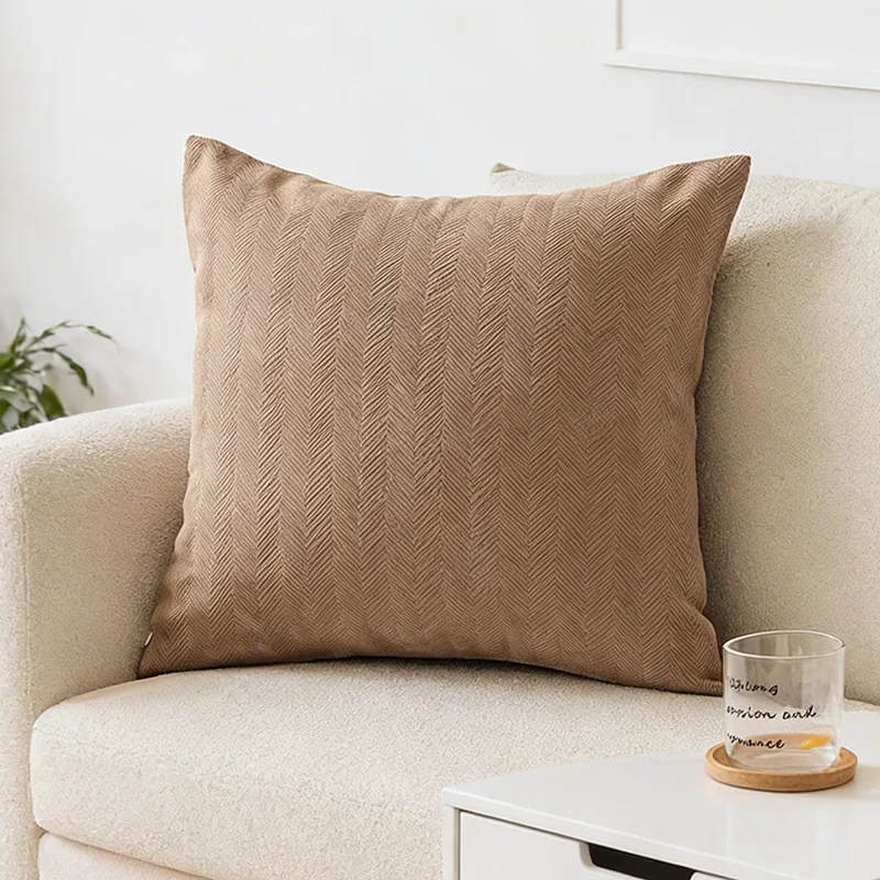 

2026 Luxury Solid Jacquard Throw Pillowcase Cushion Cover for Sofa Bed Living Room Couch Nordic Home Decor Pillow Case